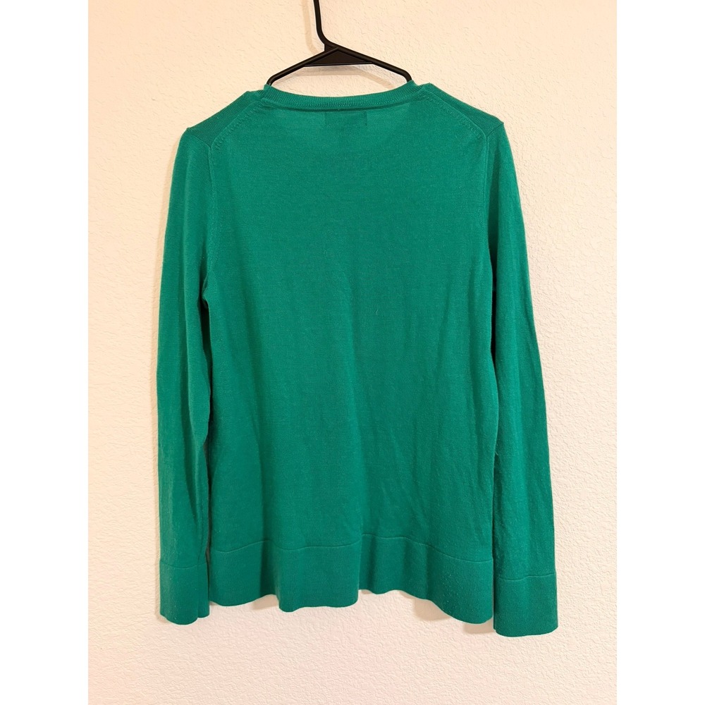 Banana Republic Womens Green 100% Merino Wool Crewneck Sweater S/595643-01 M - Picture 5 of 5